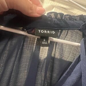 Torrid Deep Blue Textured Top